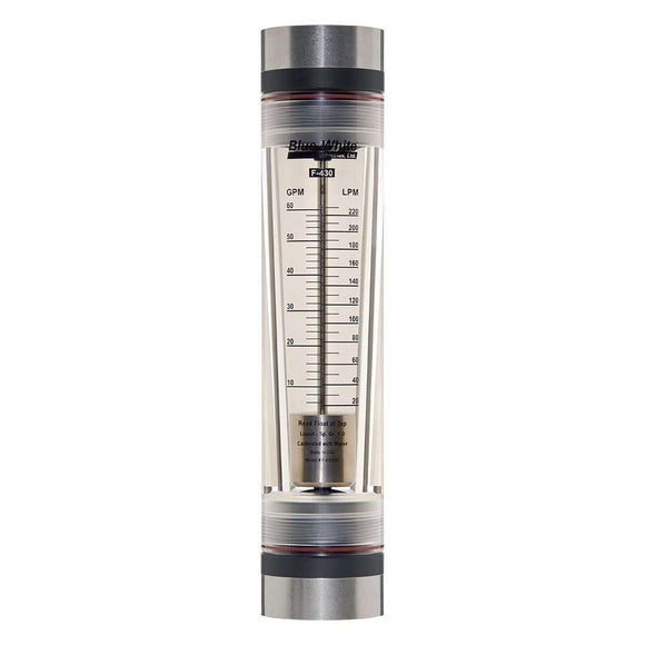 Blue-White - Panel Mount Rotameter - F-43060LNS (6-60GPM) 2